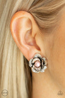 Glowing Garden Spree - Pink - Paparazzi Clip-On Earrings #4788 (D)