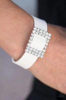 Diamond Diva - White - Paparazzi Snap Bracelet