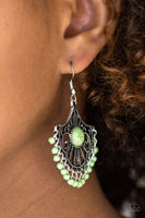 Paparazzi - Stone Lagoon - Green Earrings #3025 (D)
