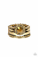 Modern Maven - Brass - Paparazzi Ring
