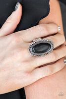 Open Range - Black - Paparazzi Ring