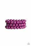 Chroma Collision - Purple - Paparazzi Stretchy Bracelets