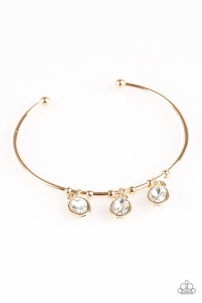 Sparkling Splendor - Gold - Paparazzi Cuff Bracelet #2843
