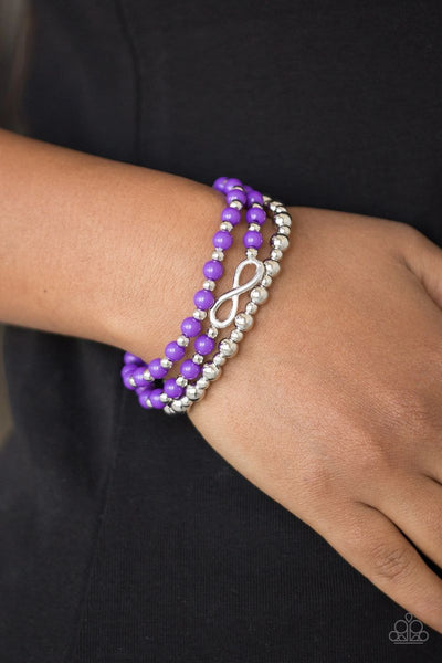 Immeasurably Infinite - Purple Stretchy Bracelet