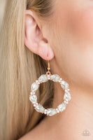 Paparazzi - Ring Around The Rhinestones - Gold Earrings