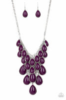 Shop Til You TEARDROP - Purple - Paparazzi Necklace
