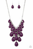 Shop Til You TEARDROP - Purple - Paparazzi Necklace