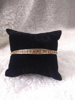 Just Sparkle and Wave - Gold - Paparazzi Bangle Bracelet #4430
