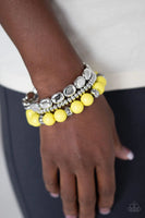 Prismatic Pop - Yellow - Paparazzi Stretchy Bracelet #4569 (D)