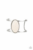 Desert Empress - White - Paparazzi Cuff Bracelet