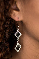 Timelessly Times Square - Black - Paparazzi Earrings #2401