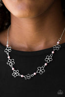 Paparazzi - Always Abloom - Pink Flower Necklace #540