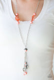 Heart-Stopping Harmony - Orange - Paparazzi Heart Charm Necklace