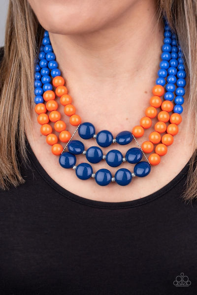 Beach Bauble - Blue - Paparazzi Necklace