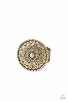 One in a MEDALLION - Brass - Paparazzi Ring #1402