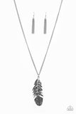 Free Bird - Silver - Paparazzi Feather Necklace