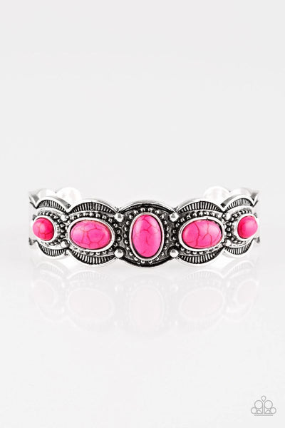 Paparazzi - Desert Farer - Pink Cuff Bracelet #1181