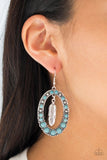 Put Up A FLIGHT - Blue- Paparazzi Feather Earrings