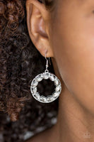 Global Glow - White - Paparazzi Earrings