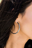 Retro Ranch - Silver - Paparazzi Hoop Earrings Fashion Fix #2592 (D)