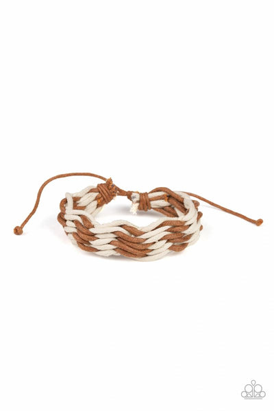 WEAVE High and Dry - Brown - Paparazzi Sliding Knot/Cord Bracelet