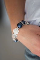 Here I Am - Blue - Paparazzi Stretchy Bracelet #286 (D)