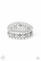 Trail Treasure - Silver - Paparazzi Stretchy Bracelet Fashion Fix