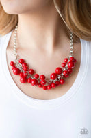 Walk This BROADWAY- Red - Paparazzi Necklace