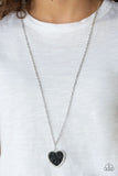 Heart of SPARKLE - Black - Paparazzi Necklace #800 (D)