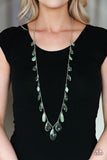 GLOW And Steady Wins The Race - Green - Paparazzi Necklace