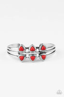 Tribal Triad - Red - Paparazzi Cuff Bracelet