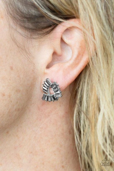 Paparazzi - Renegade Shimmer - Silver Post Earring