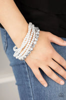 Refined Renegade - White - Paparazzi Clasp Bracelet