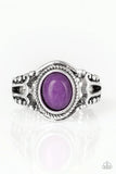 Peacefully Peaceful - Purple - Paparazzi Ring