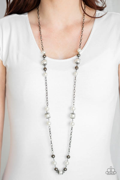 Wall Street Waltz - Black - Paparazzi Necklace #1658 (D)