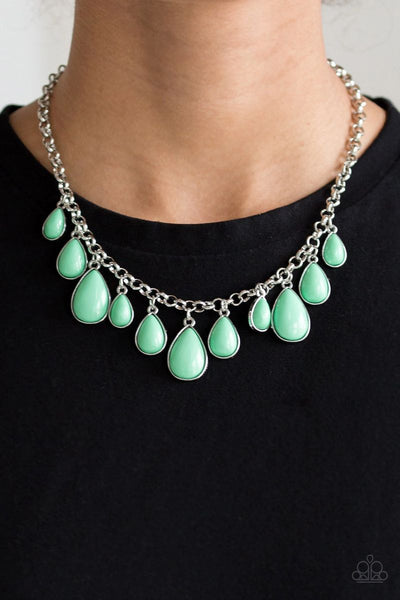 Jaw-Dropping Diva - Green - Paparazzi Necklace