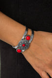 Here Comes The SUNDIAL - Red - Paparazzi Cuff Bracelet