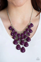 Shop Til You TEARDROP - Purple - Paparazzi Necklace