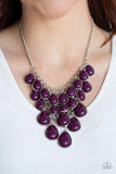 Shop Til You TEARDROP - Purple - Paparazzi Necklace