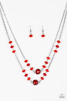 Gala Glow - Red - Paparazzi Necklace #1440 (D)