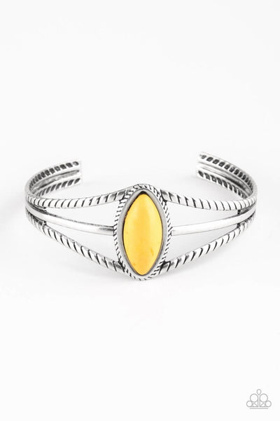 Western Wanderer - Yellow - Paparazzi Cuff Bracelet