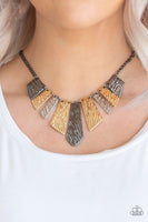 Texture Tigress - Multi - Paparazzi Short Necklace #485 (D)