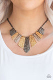Texture Tigress - Multi - Paparazzi Short Necklace #485 (D)