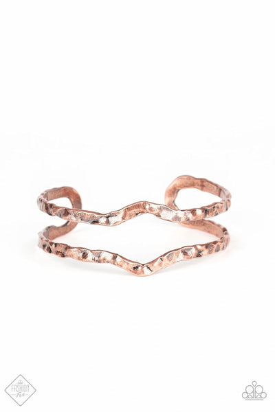 Rustic Ruler - Copper - Paparazzi Cuff Bracelet Fashion Fix