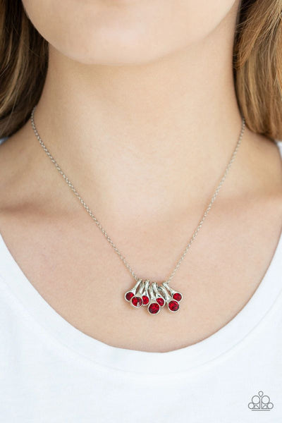 Paparazzi - Slide Into Shimmer - Red Necklace
