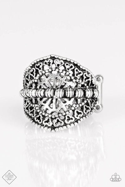 Travel Treasure - Silver - Paparazzi Ring Fashion Fix #3406