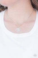 Blossom Bliss - White - Paparazzi Flower Necklace