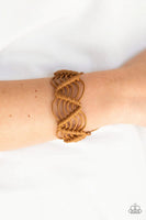 Rise To The Bait - Brown Bracelet Sliding Knot Cord