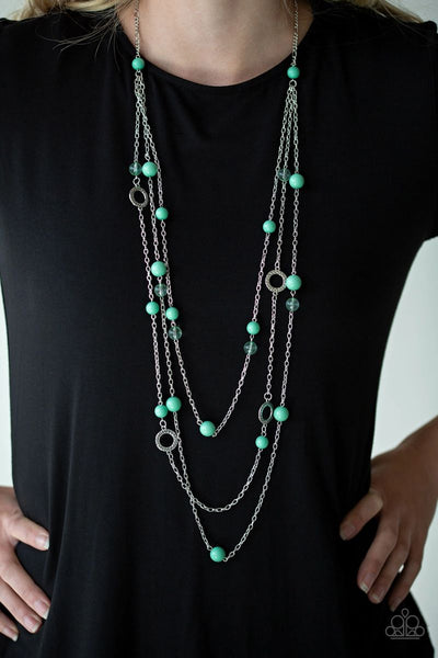 Brilliant Bliss - Green - Paparazzi Necklace