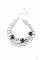 Paparazzi - Vintage Variety - Black Clasp Bracelet